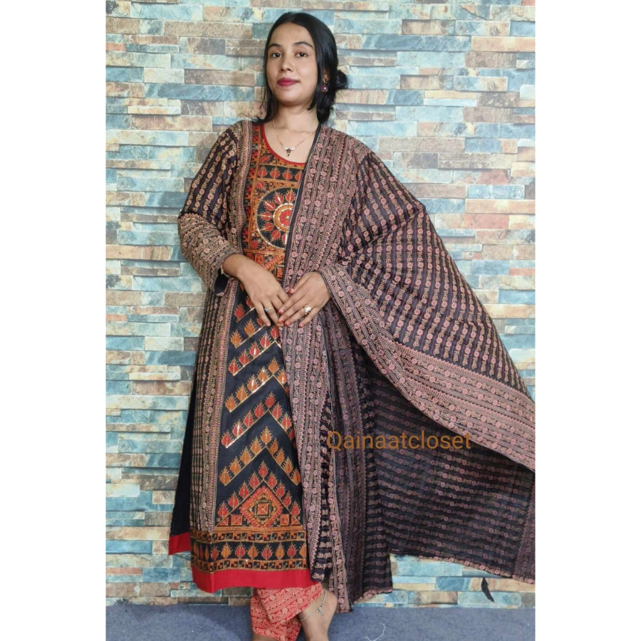 Graceful Cotton Embroidered Salwar Kameez Set