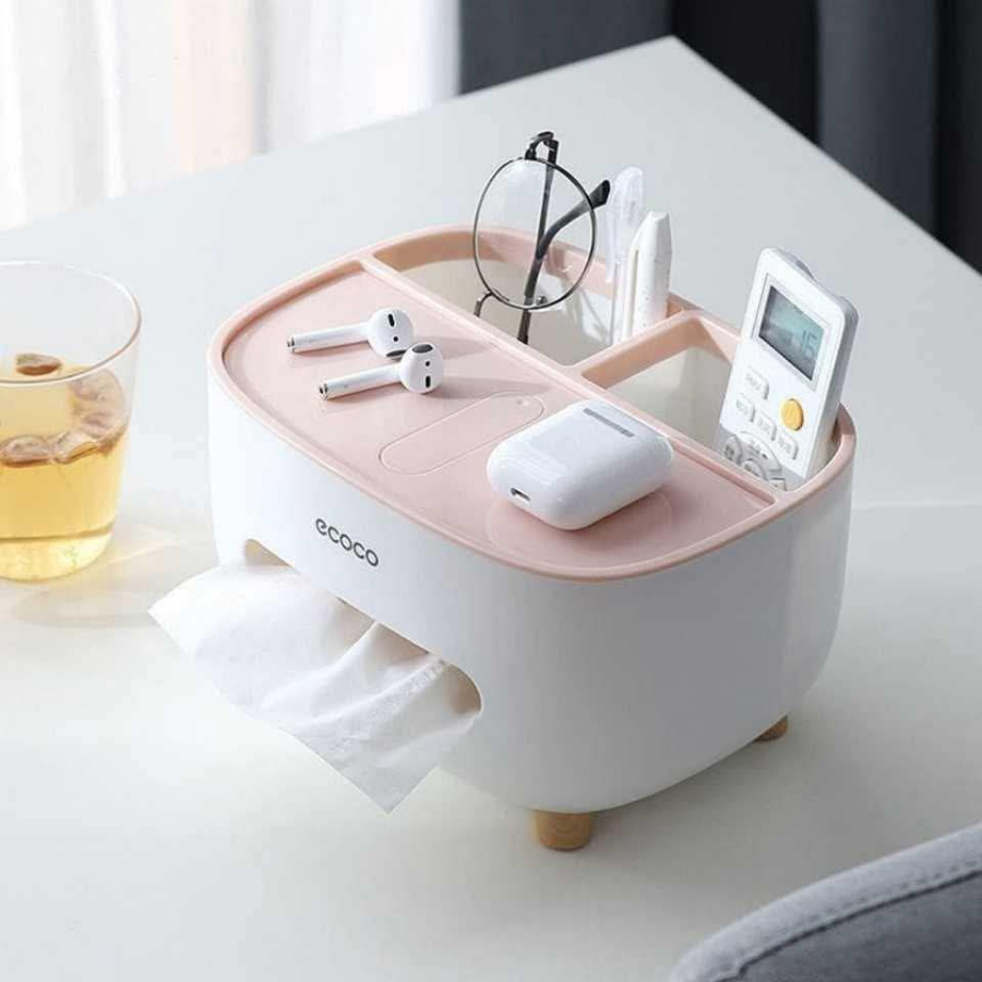 Ecoco Multifunctional Tissue Box Organizer